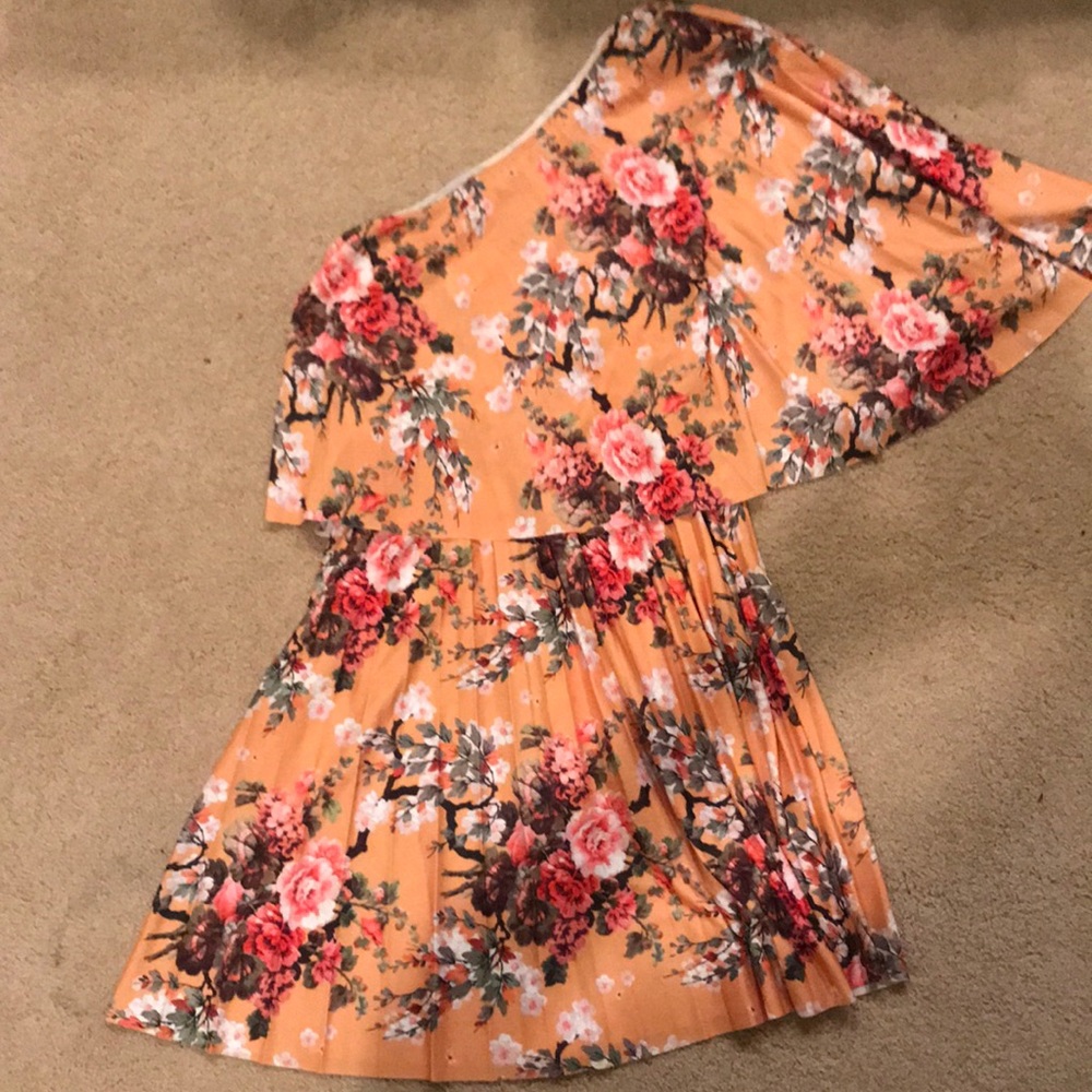 Floral one shoulder ASOS dress